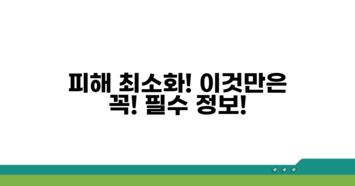 피해 최소화, 이것만은 꼭 알아두세요