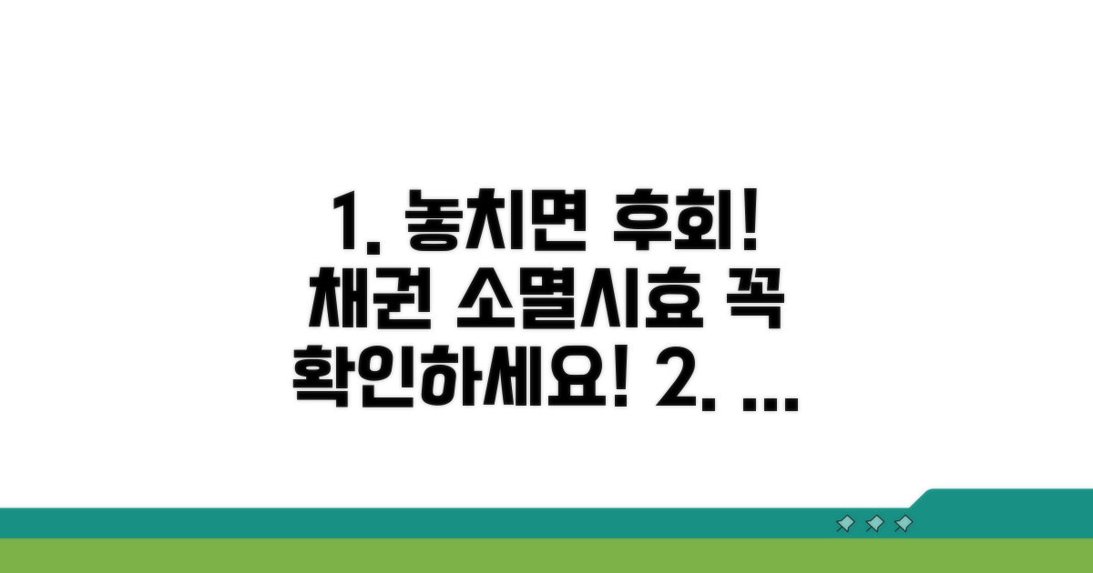 채권 소멸시효, 놓치면 안 되는 이유