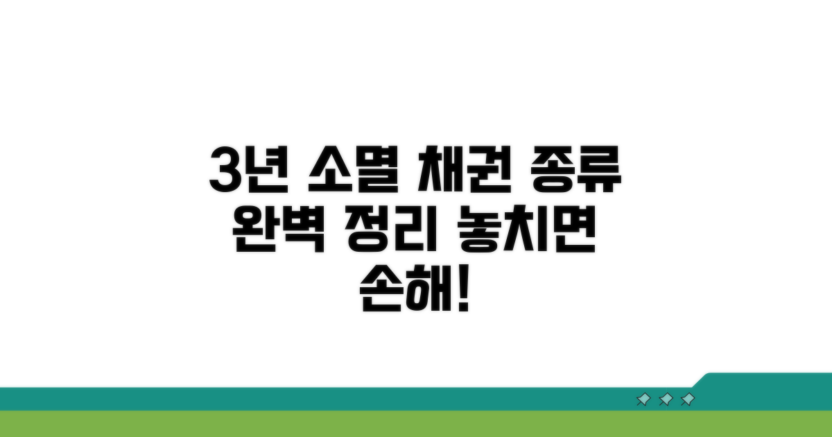 3년 소멸시효 채권 종류 한눈에