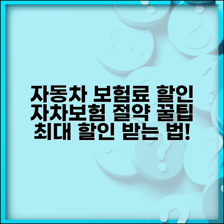 자동차 보험료 할인 조건 | 자차보험 할인 요소와 절약 방법 총정리