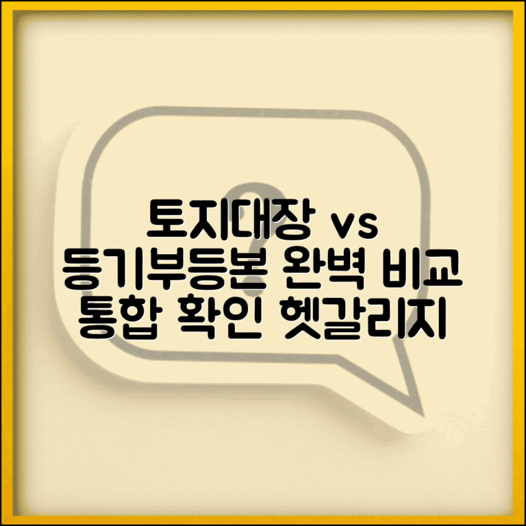 토지대장 등기부등본 연계 | 토지 등기와 대장 정보 비교, 통합 확인 방법 총정리
