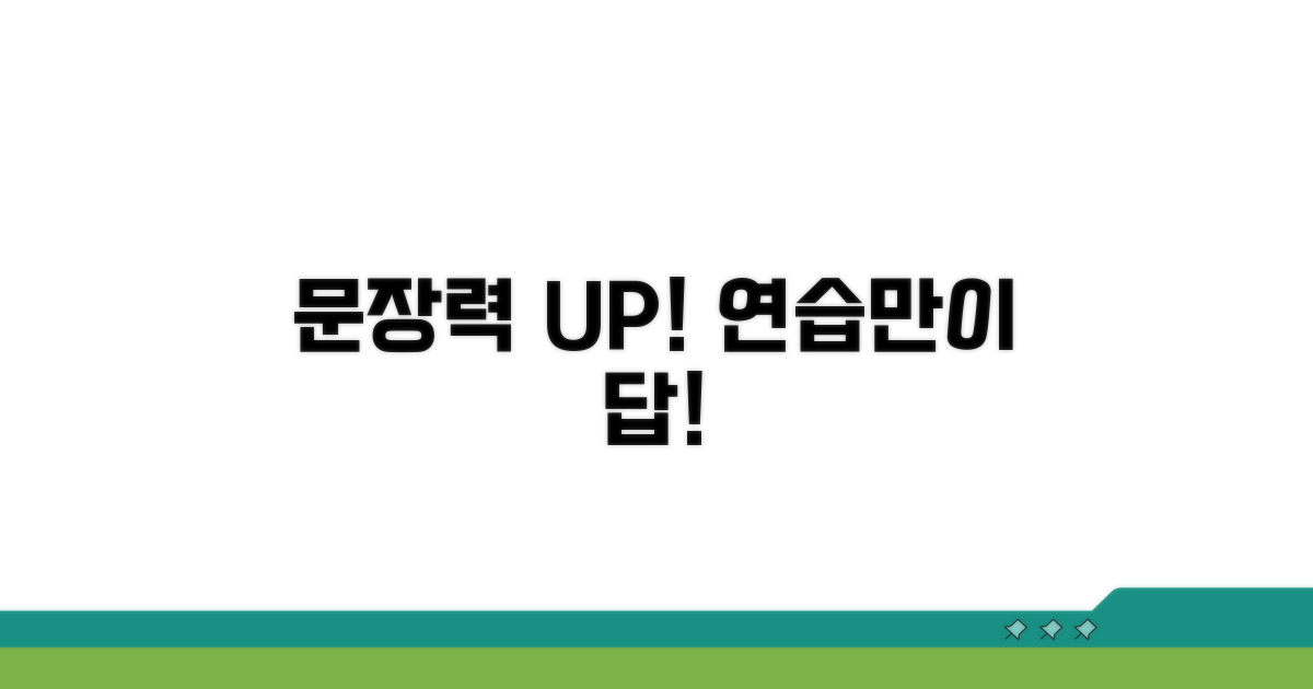 꾸준한 연습, 문장력 쑥쑥 성장