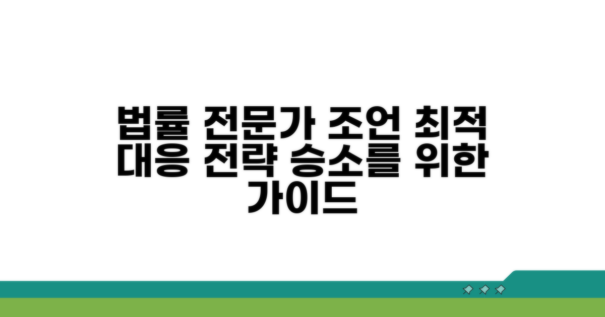법률 전문가 조언과 대응 전략