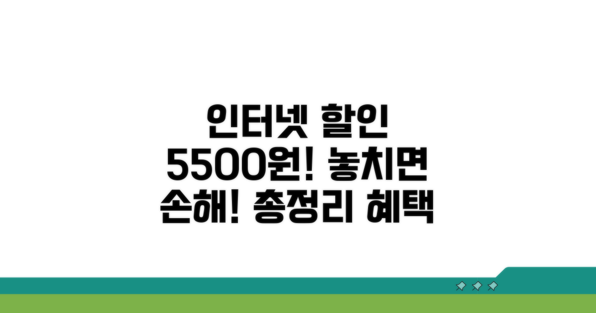 인터넷 결합 할인 5500원 혜택 총정리