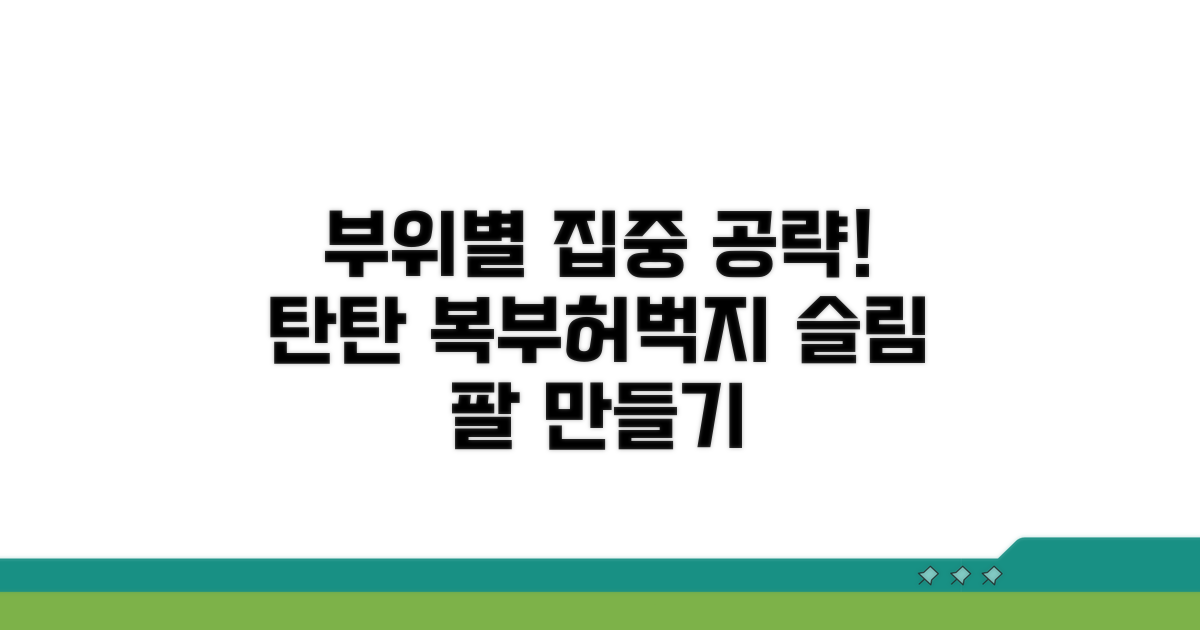 복부, 허벅지, 팔 집중 공략법