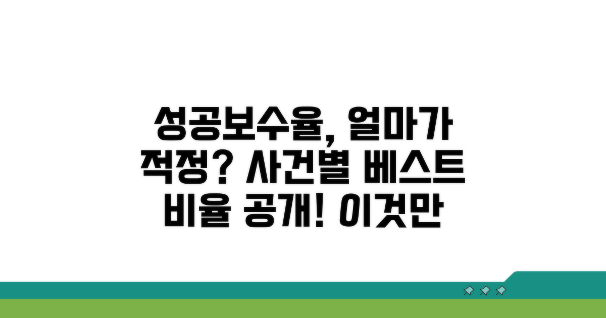 사건별 적정 성공보수율은?