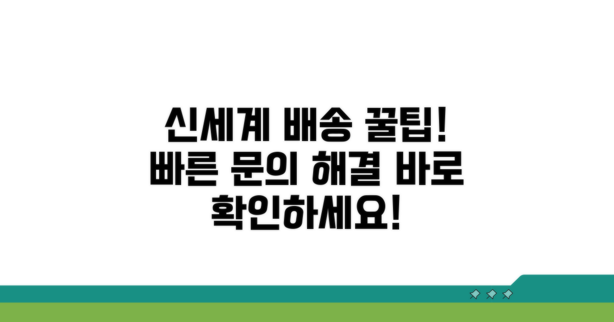 신세계백화점 배송 문의 해결