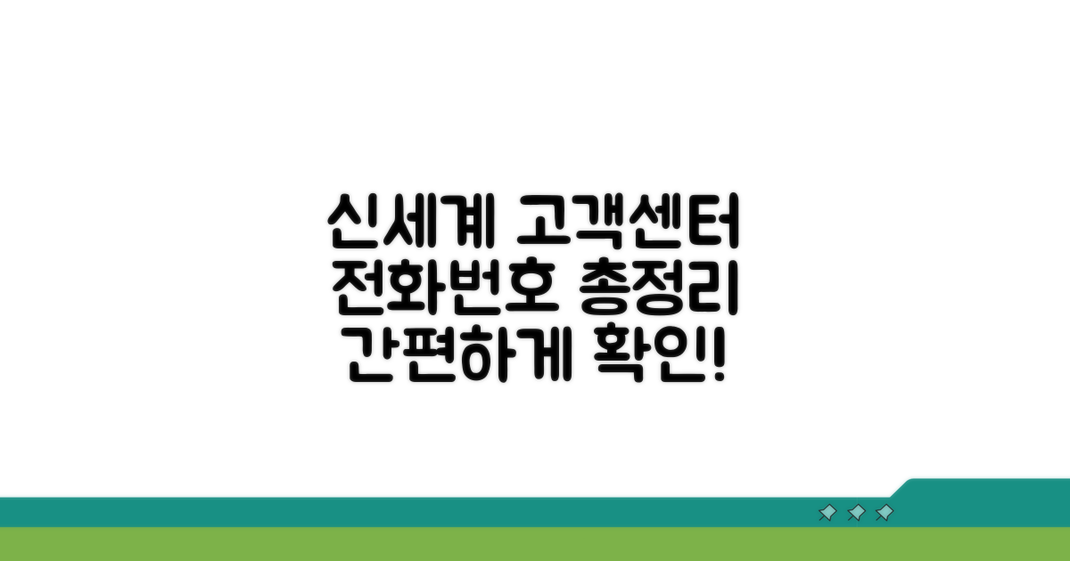 신세계 고객센터 전화번호 총정리