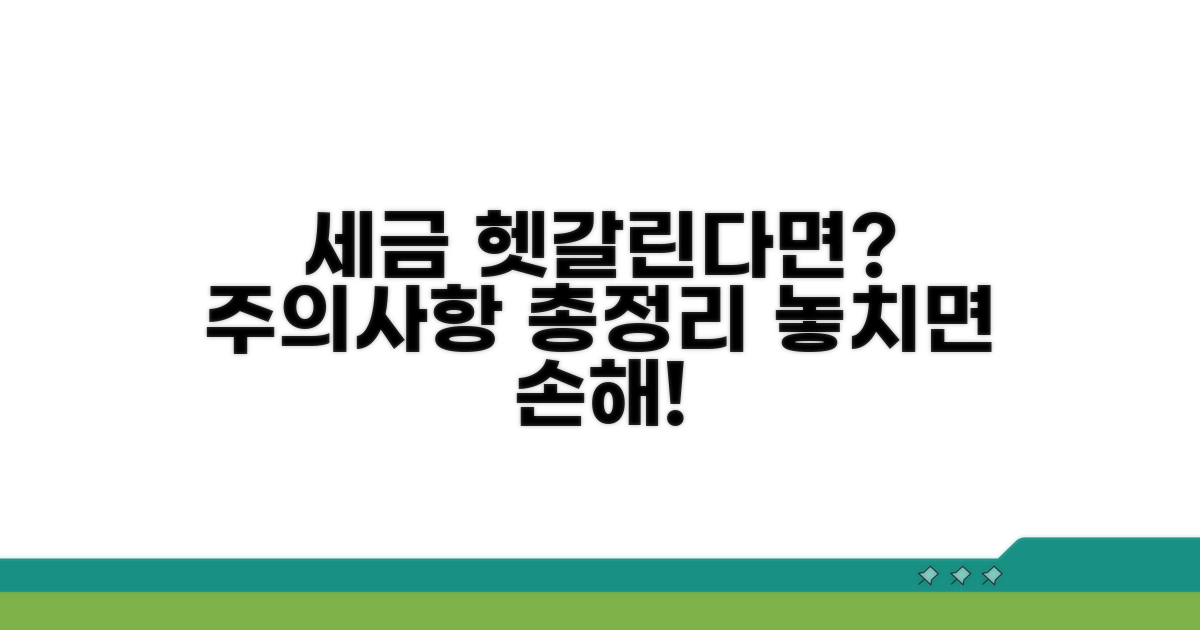 헷갈리는 세금, 주의사항 총정리