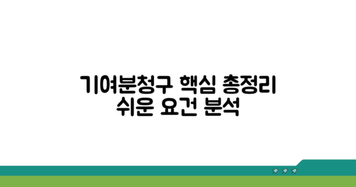 기여분청구 핵심 개념과 요건