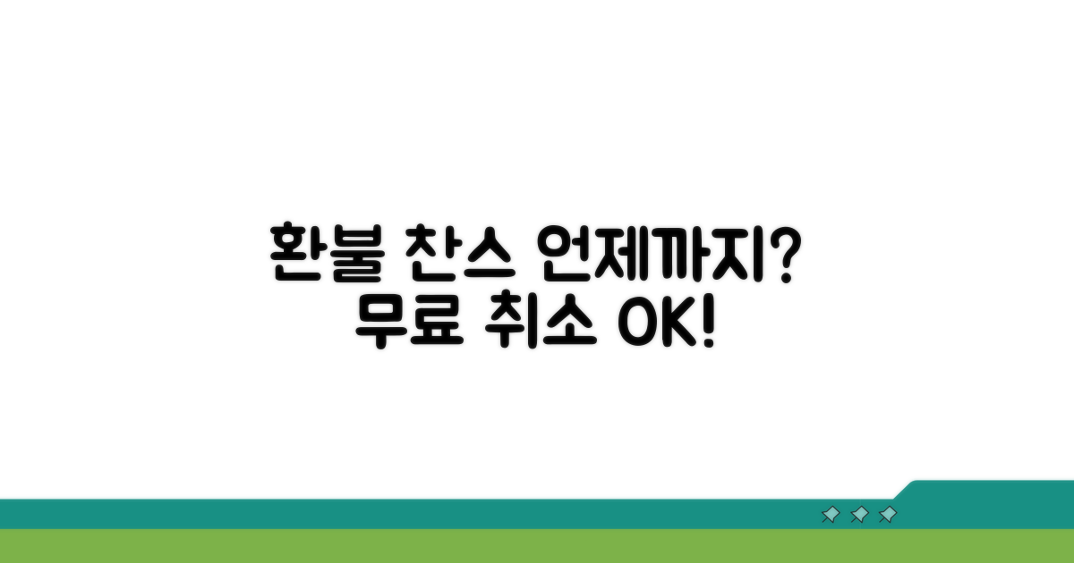 무료 취소 기한, 언제까지 가능할까