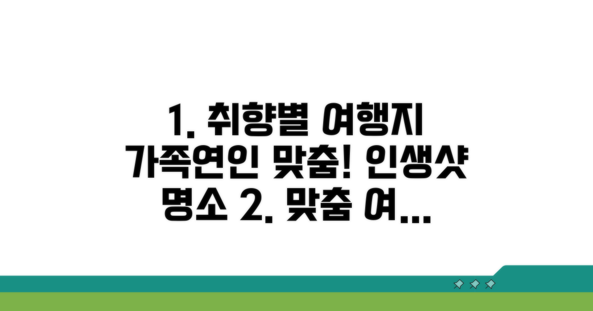 가족, 연인 맞춤! 취향별 여행지 추천