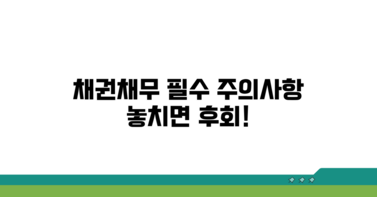 채권채무 거래 시 주의사항