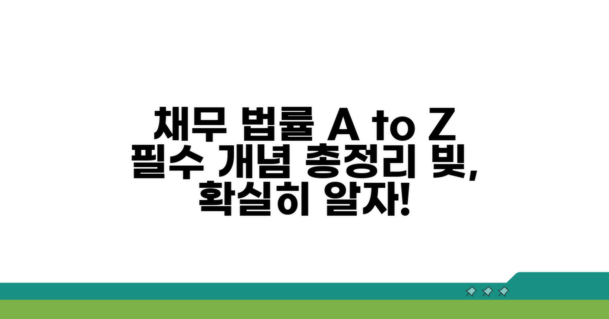채무 관계 법적 개념 총정리