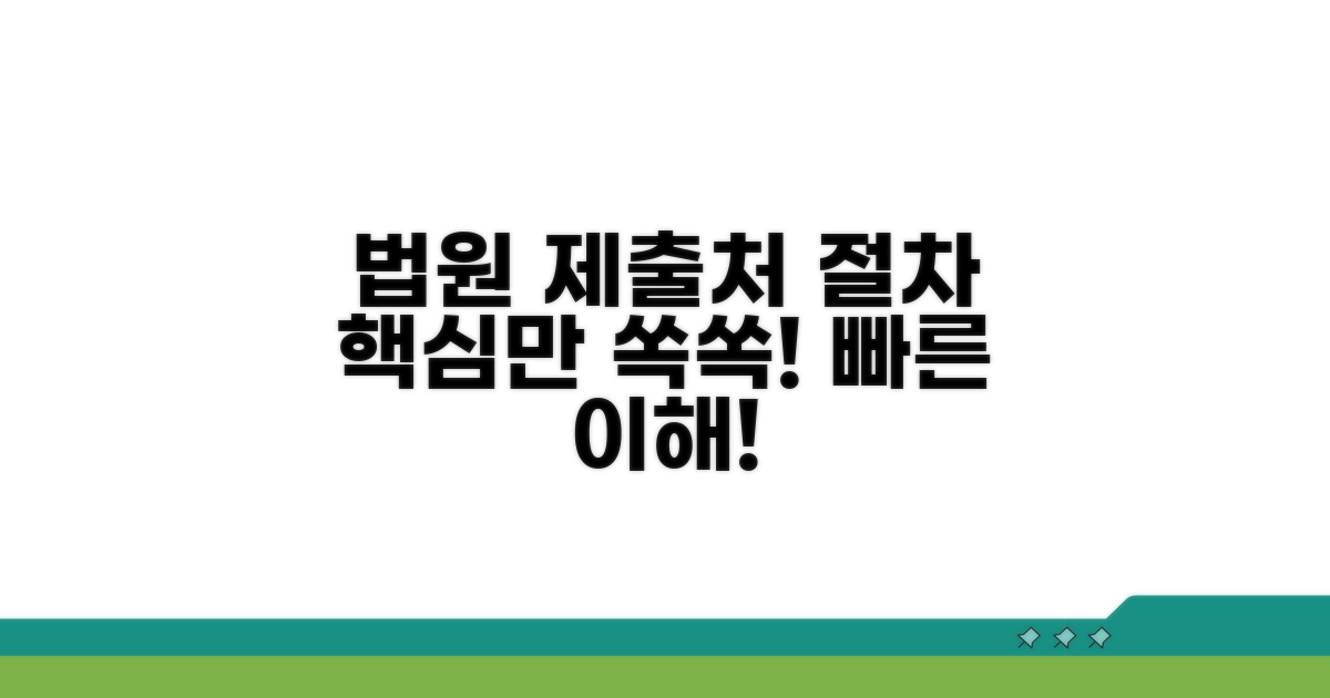 법원 제출처 및 절차