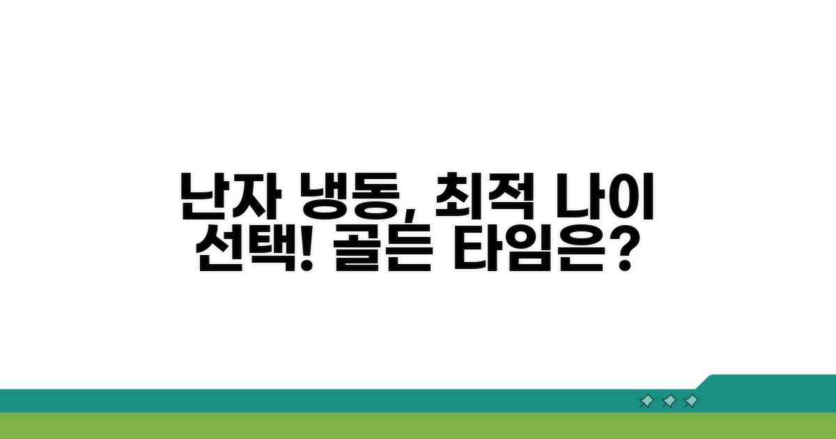 난자 냉동, 적정 나이 선택 가이드
