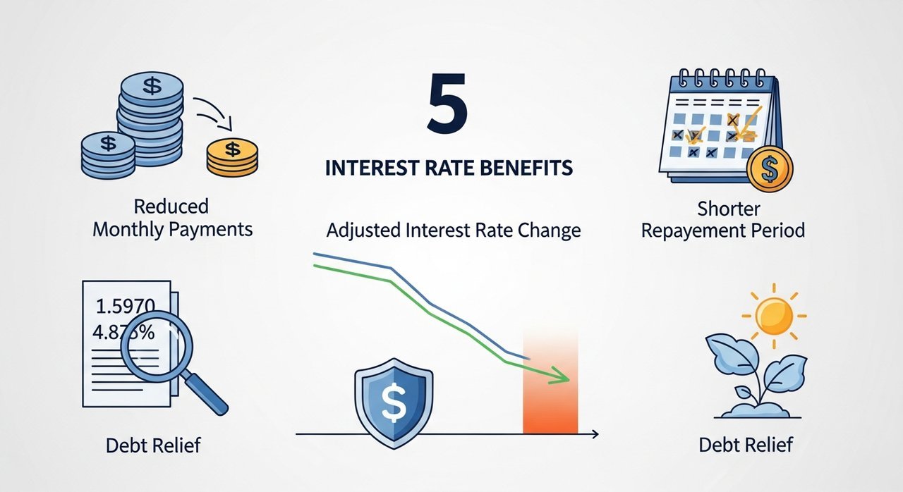 채무조정 금리, 조정 후 금리 변화와 이자율 혜택 5가지