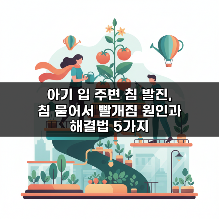 아기 입 주변 침 발진, 침 묻어서 빨개짐 원인과 해결법 5가지