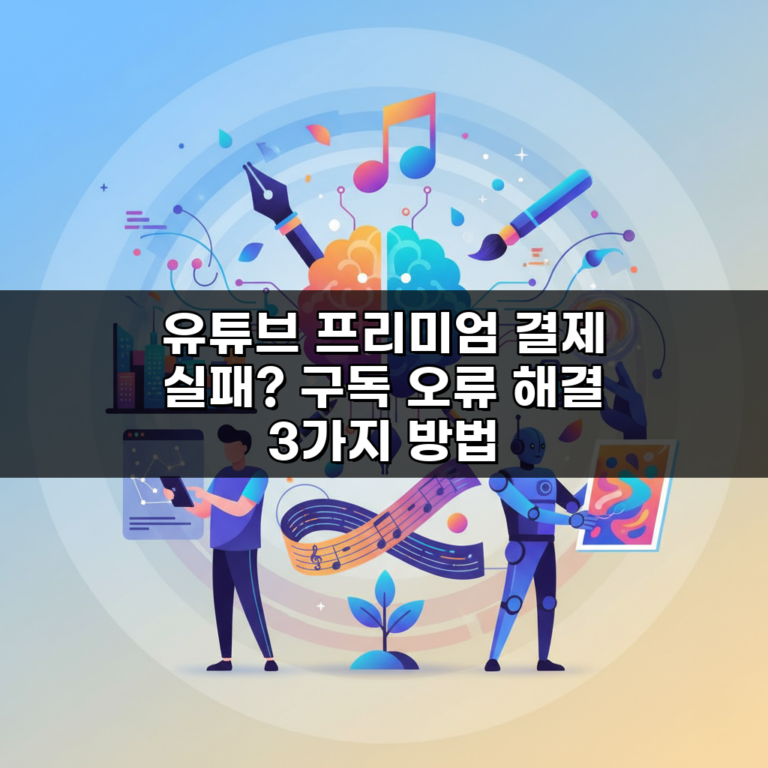 유튜브 프리미엄 결제 실패? 구독 오류 해결 3가지 방법
