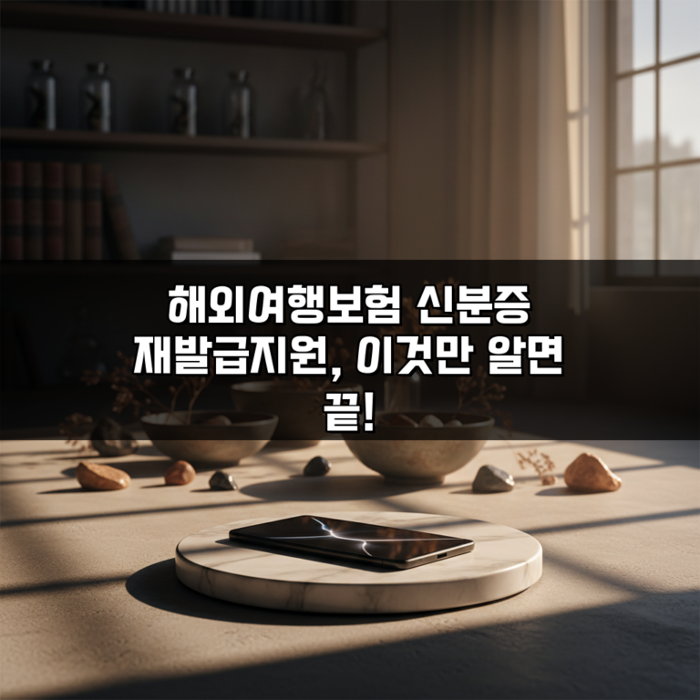 해외여행보험 신분증 재발급지원, 이것만 알면 끝!