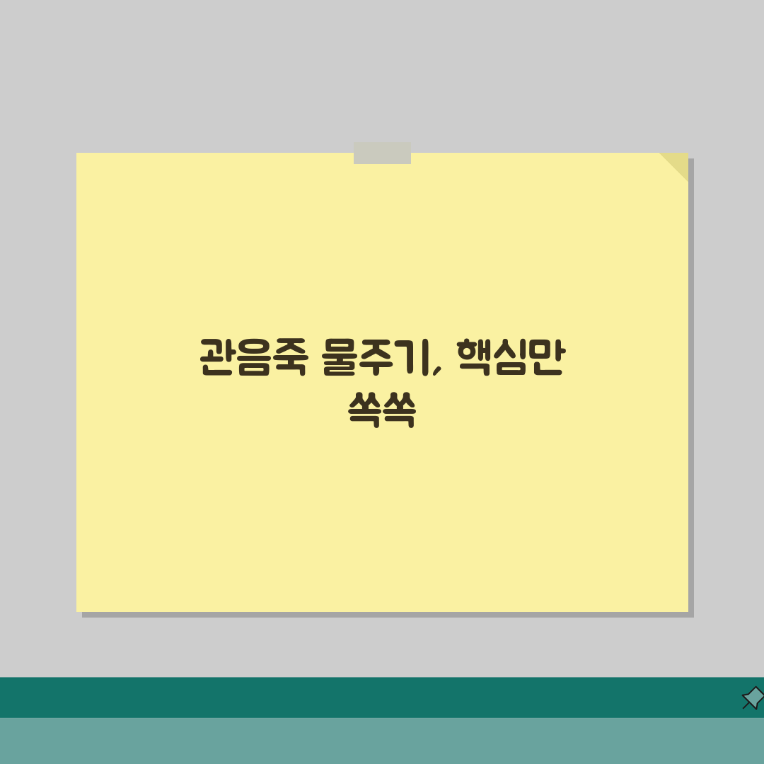 관음죽 물주기 주기 방법 | 초보도 성공하는 관음죽 키우기 관리법